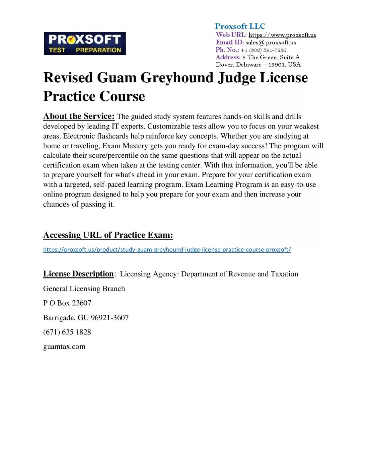 PDF-Revised Guam Greyhound Judge License Practice Course