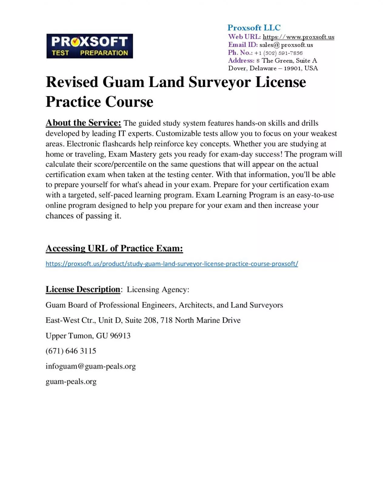 PDF-Revised Guam Land Surveyor License Practice Course