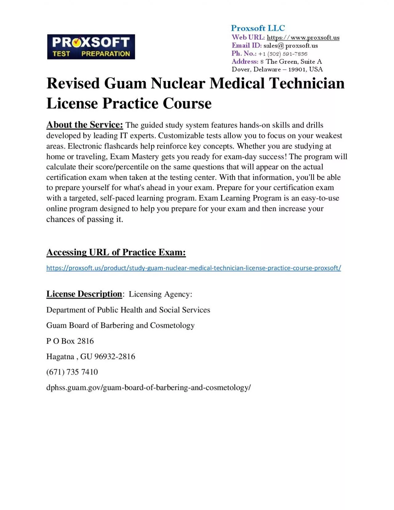 PDF-Revised Guam Nuclear Medical Technician License Practice Course