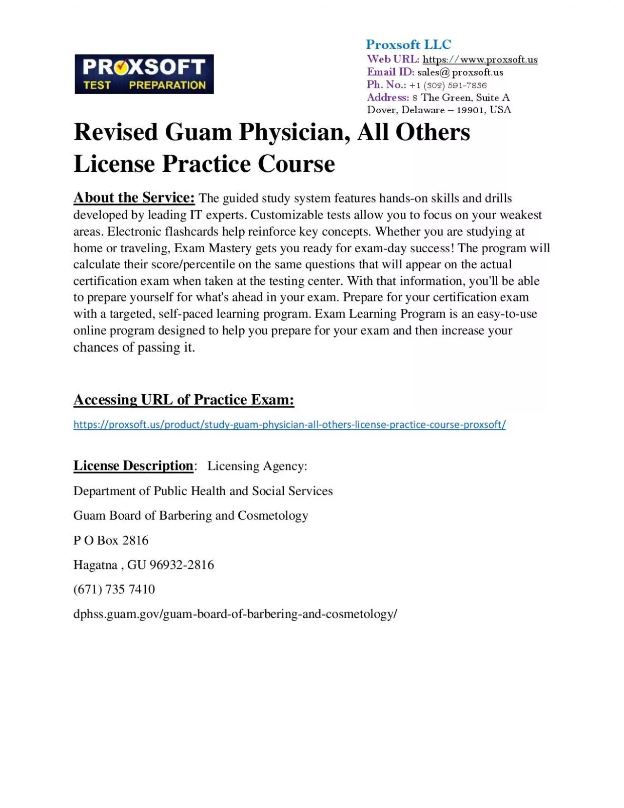 PDF-Revised Guam Physician, All Others License Practice Course