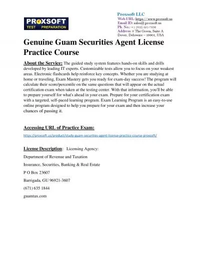 Genuine Guam Securities Broker/Dealer License Practice Course