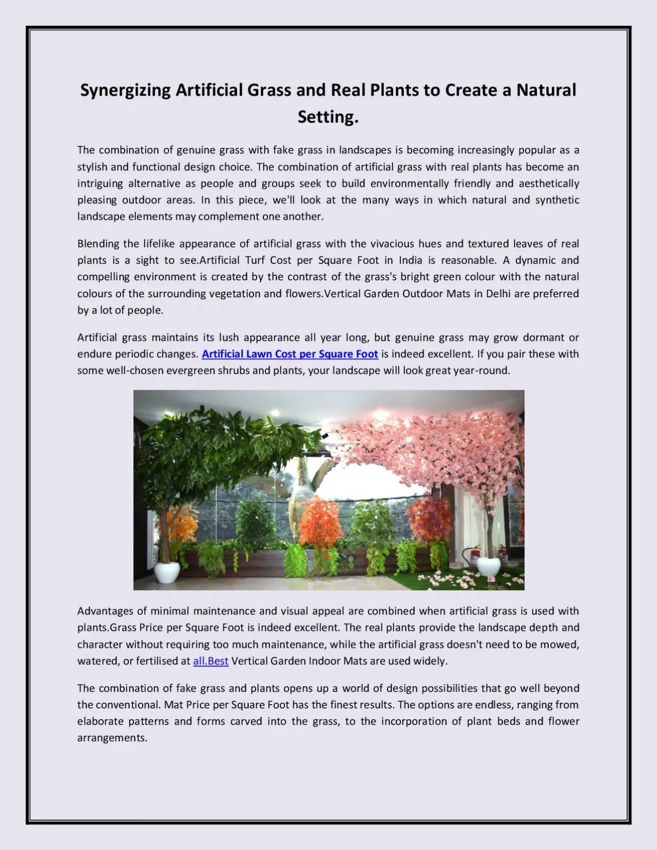 PDF-Synergizing Artificial Grass and Real Plants to Create a Natural Setting.