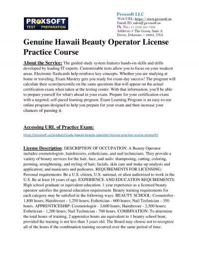 Genuine Hawaii Beauty Instructor License Practice Course