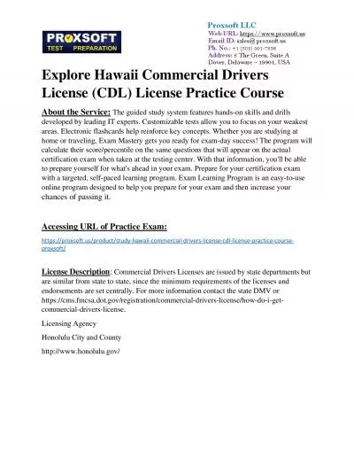 Explore Hawaii Commercial Drivers License (CDL) License Practice Course