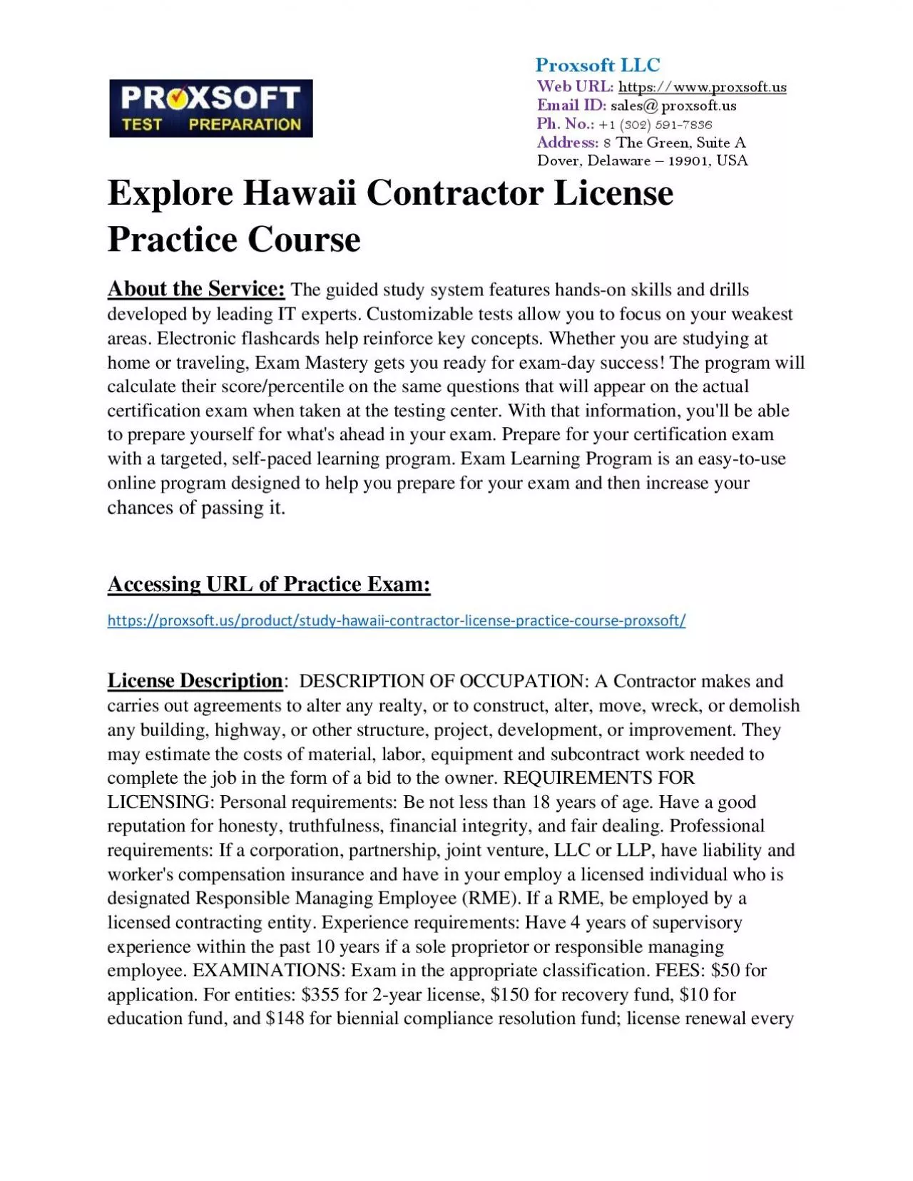 PDF-Explore Hawaii Contractor License Practice Course