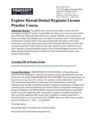 Explore Hawaii Dental Hygienist License Practice Course