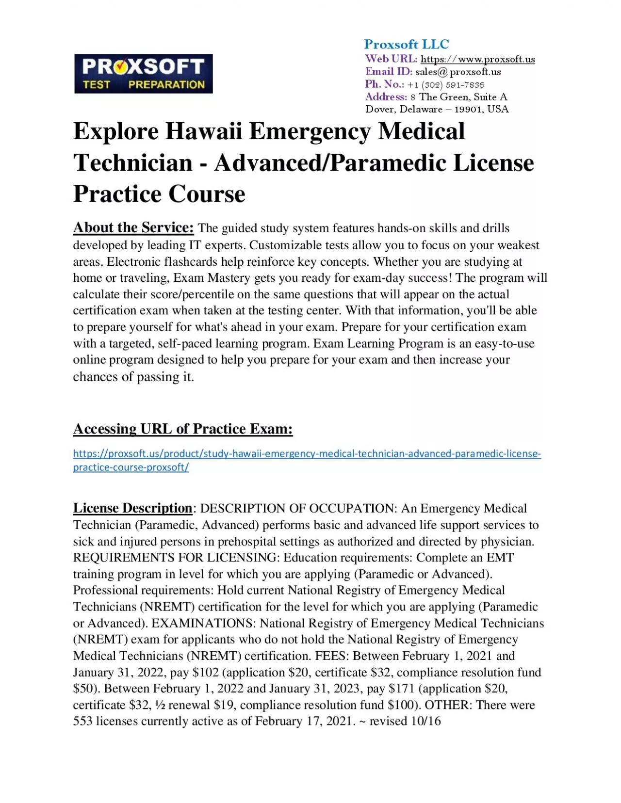 Explore Hawaii Elevator MechanicExplore Hawaii Emergency Medical Technician - Advanced/Paramedic