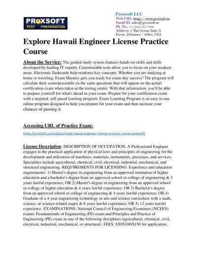 Explore Hawaii Engineer License Practice Course