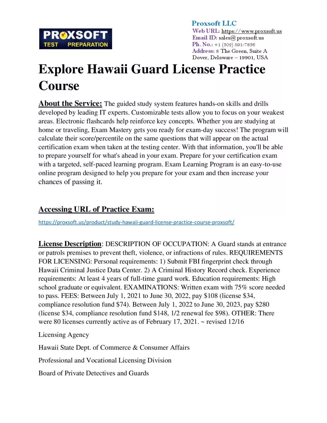 PDF-Explore Hawaii Guard License Practice Course