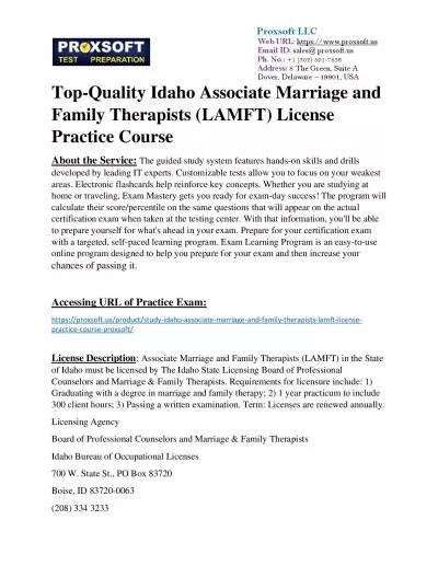 Top-Quality Idaho Associate Marriage and Family Therapists (LAMFT) License Practice Course