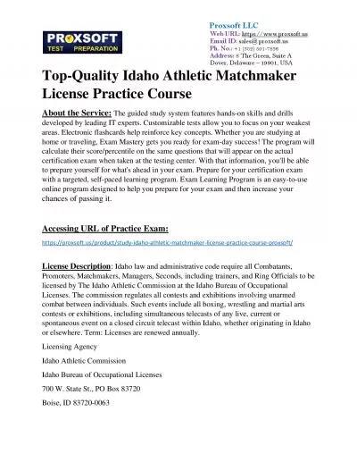 Top-Quality Idaho Athletic Matchmaker License Practice Course