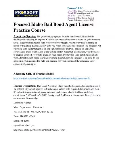 Focused Idaho Bail Bond Agent License Practice Course