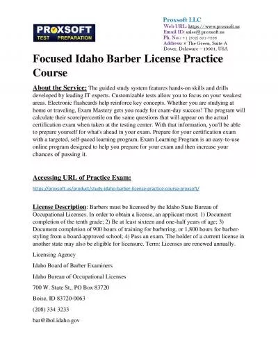 Focused Idaho Barber License Practice Course