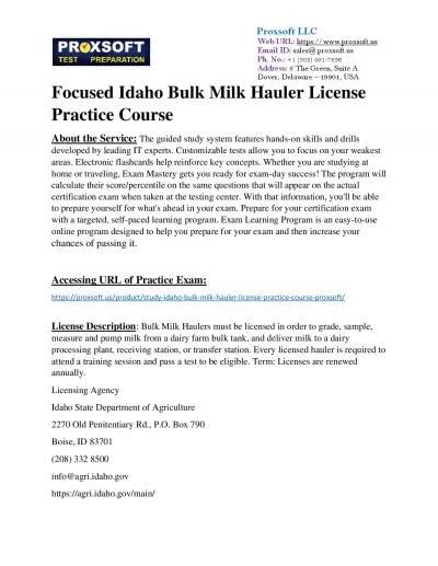 Focused Idaho Bulk Milk Hauler License Practice Course