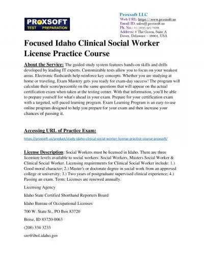 Focused Idaho Clinical Social Worker License Practice Course