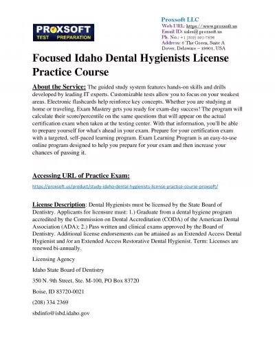 Focused Idaho Dental Hygienists License Practice Course