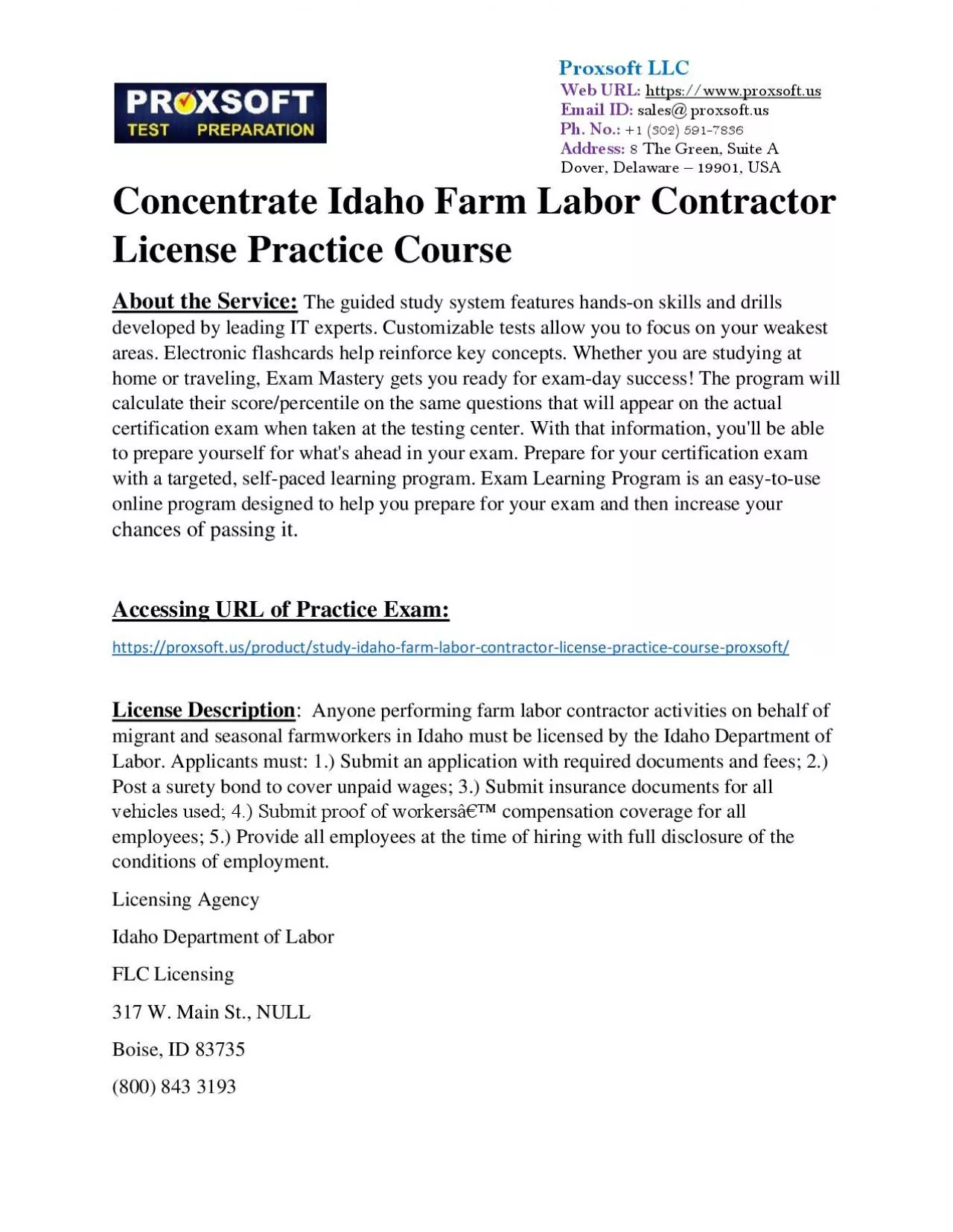 PDF-Concentrate Idaho Farm Labor Contractor License Practice Course