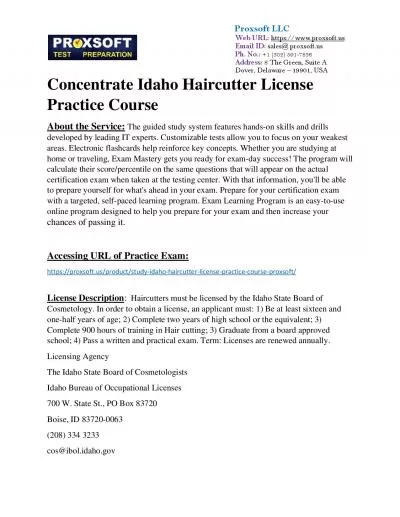 Concentrate Idaho Haircutter License Practice Course