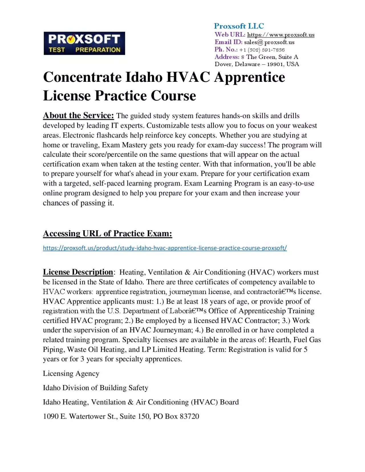 PDF-Concentrate Idaho HVAC Apprentice License Practice Course