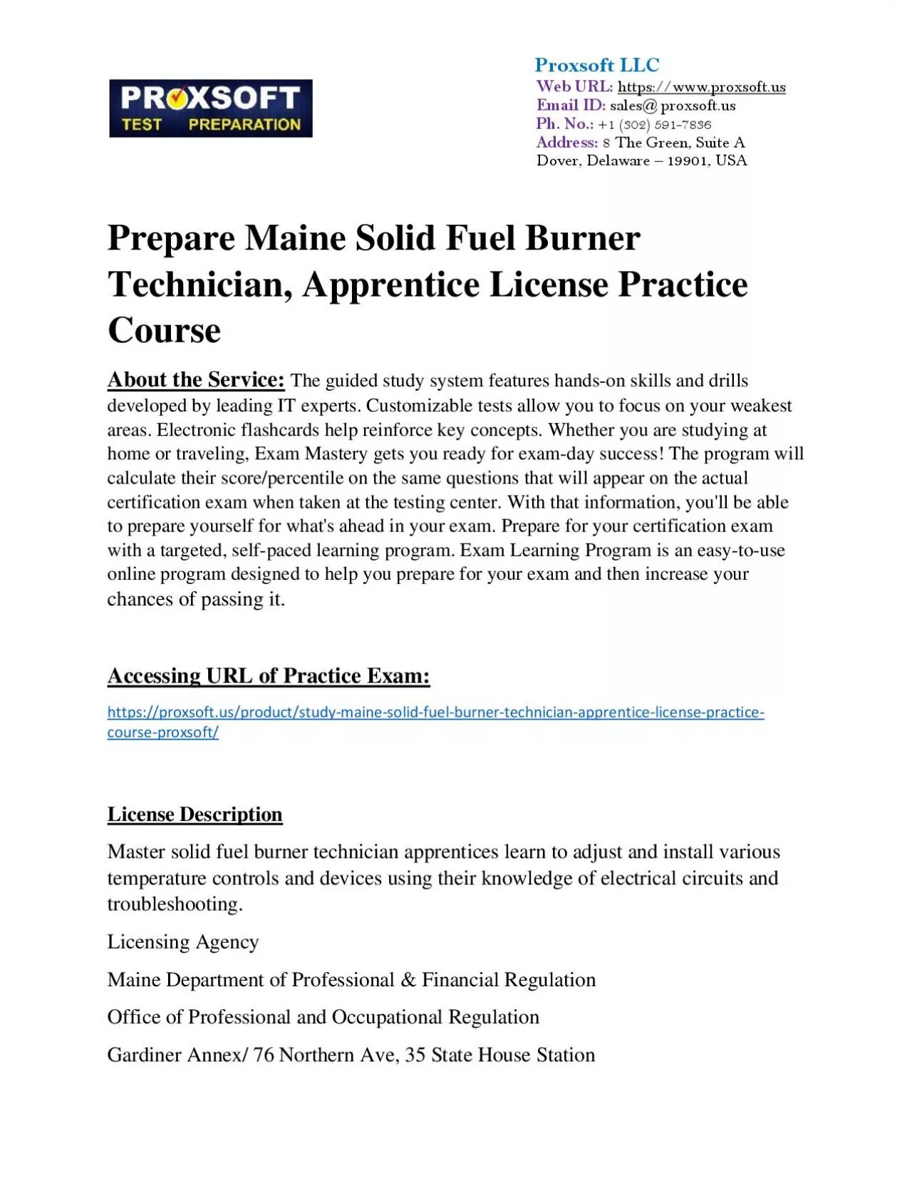 PDF-Prepare Maine Solid Fuel Burner Technician, Apprentice License Practice Course