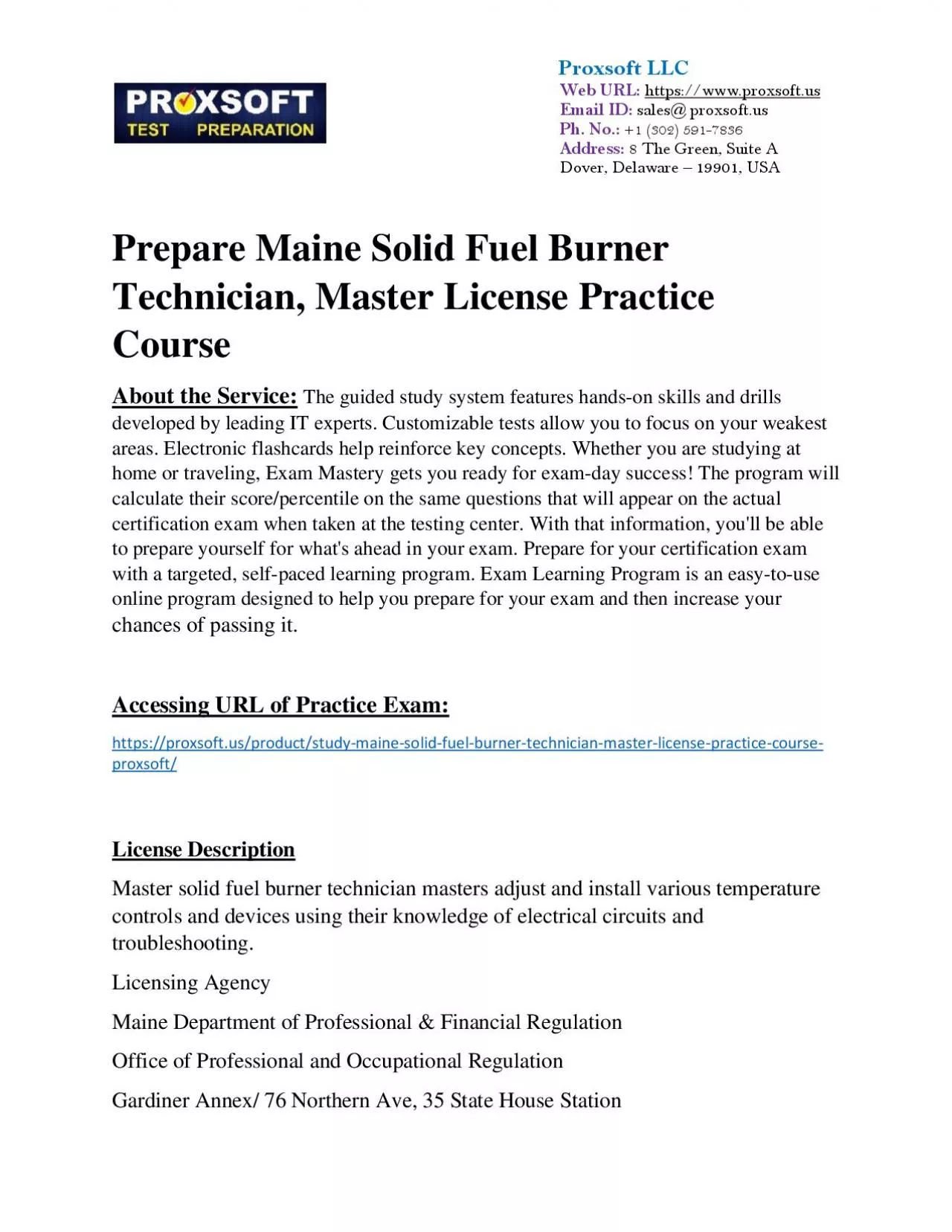 PDF-Prepare Maine Solid Fuel Burner Technician, Master License Practice Course