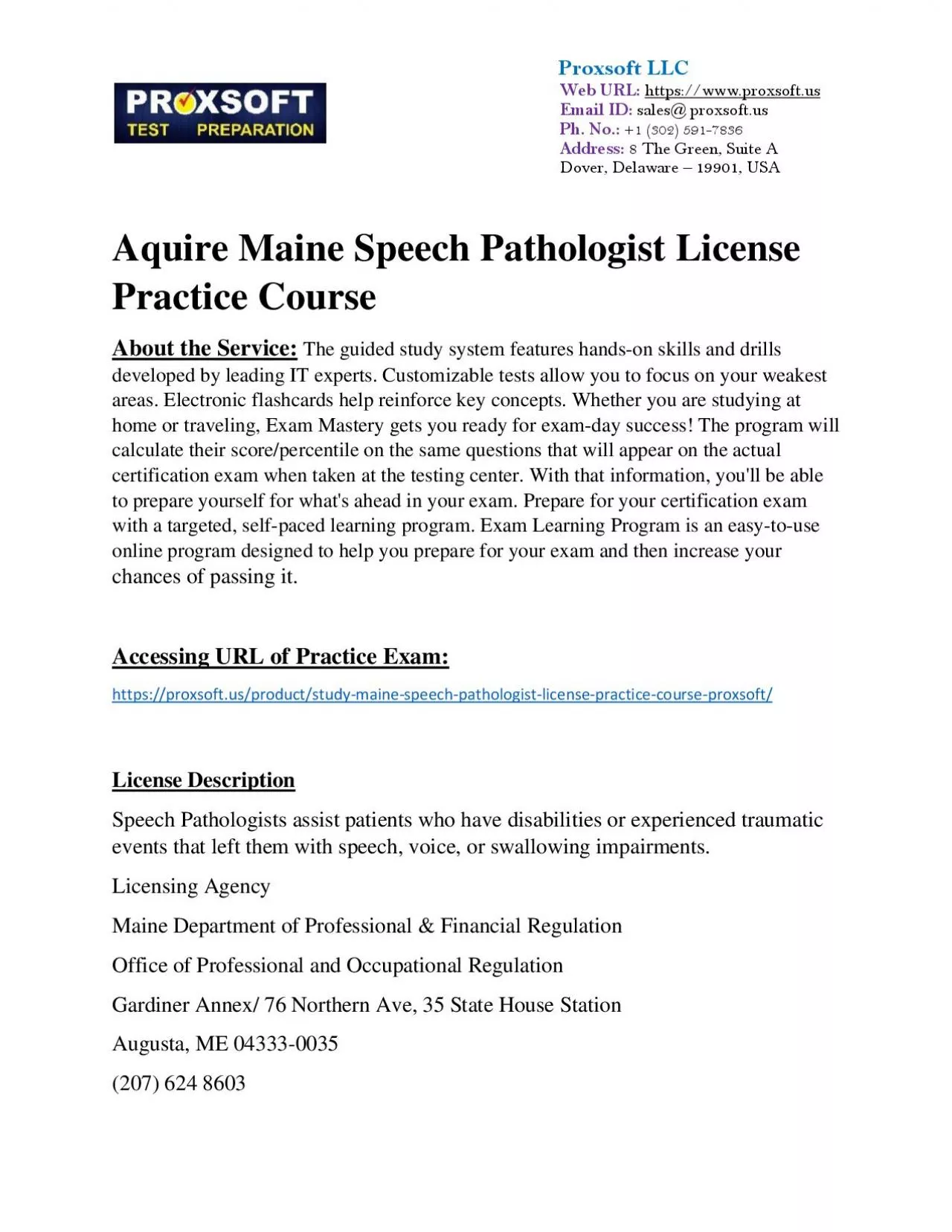 PDF-Aquire Maine Speech Pathologist License Practice Course