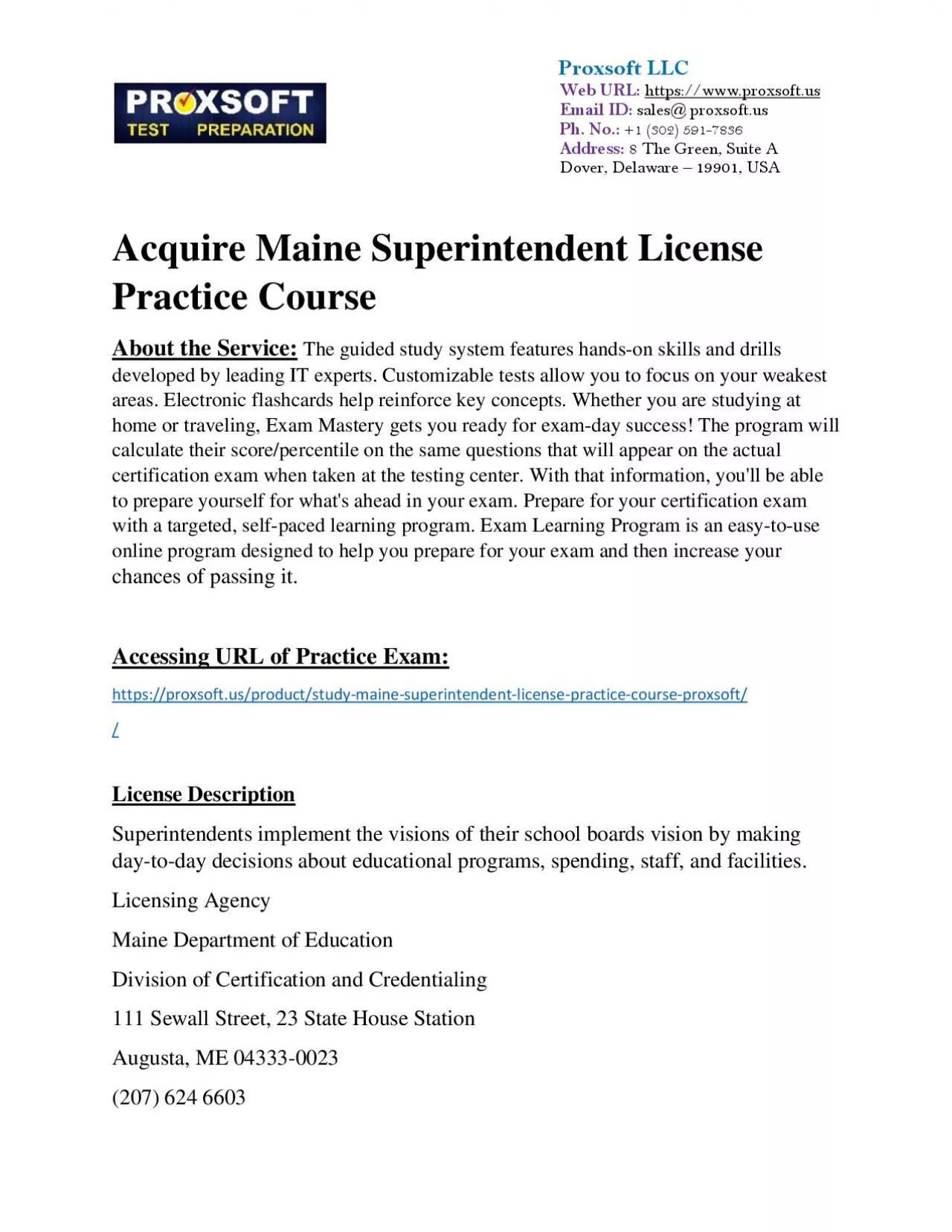 PDF-Aquire Maine Superintendent License Practice Course