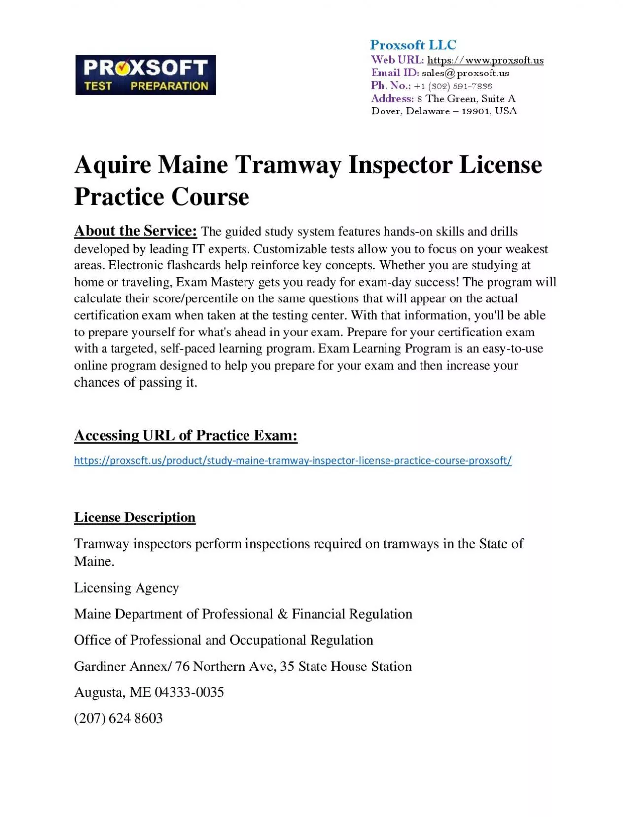 PDF-Aquire Maine Tramway Inspector License Practice Course