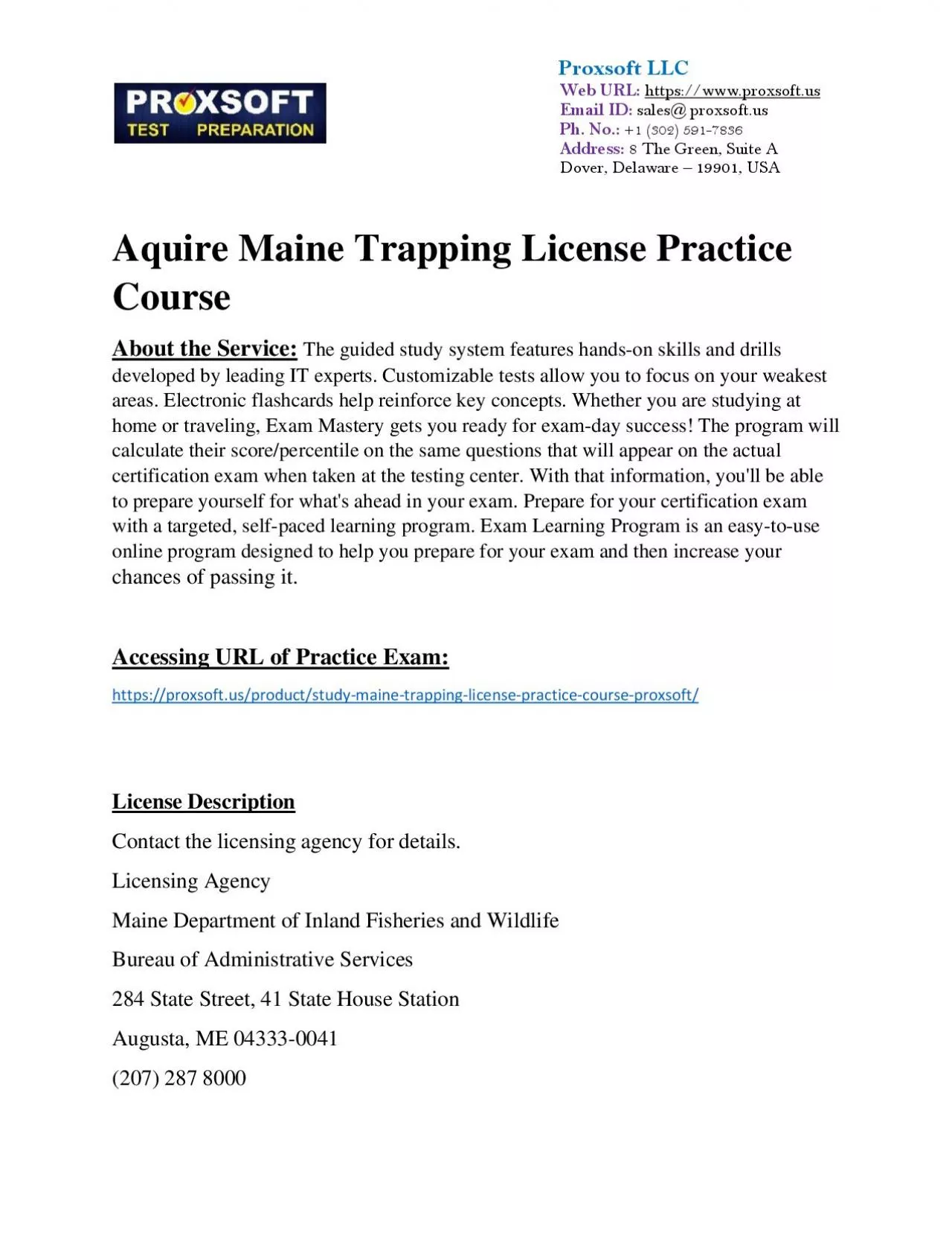 PDF-Aquire Maine Trapping License Practice Course