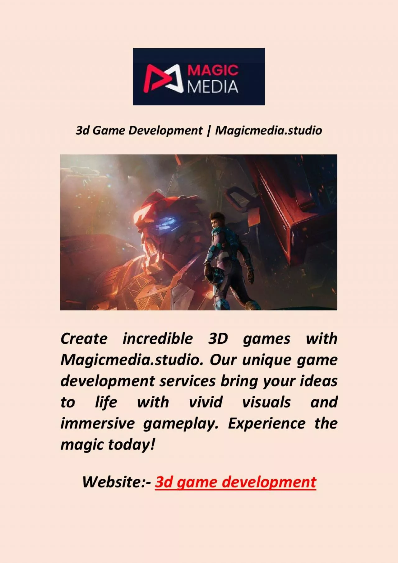 PDF-3d Game Development | Magicmedia.studio