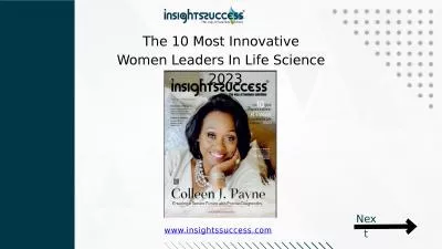 The 10 Most Innovative Women Leaders In Life Science - 2023