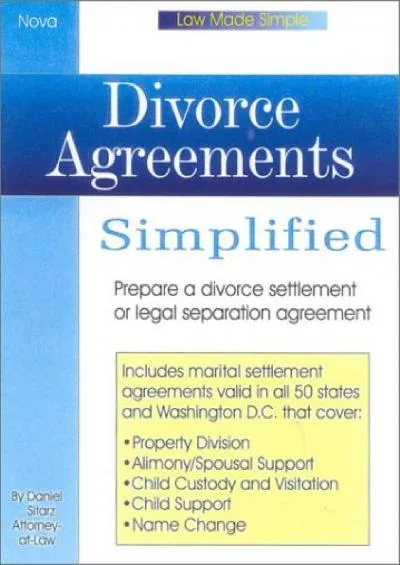 Read Book Divorce Agreements Simplified