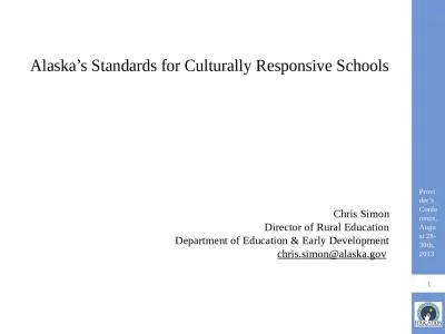 Alaska’s Standards for Culturally Responsive Schools