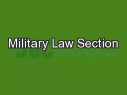 Military Law Section