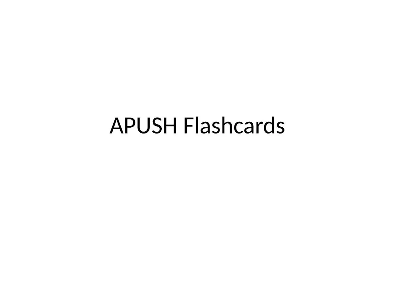APUSH Flashcards Age of Exploration