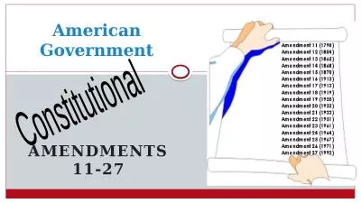 Amendments 11-27 American Government