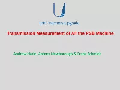 Transmission Measurement of All the PSB Machine