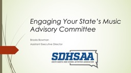 Engaging Your State’s Music Advisory Committee