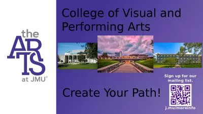 Create Your Path! College of Visual and Performing Arts