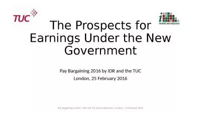 The Prospects for Earnings Under the New Government