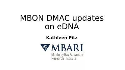 MBON DMAC updates on eDNA