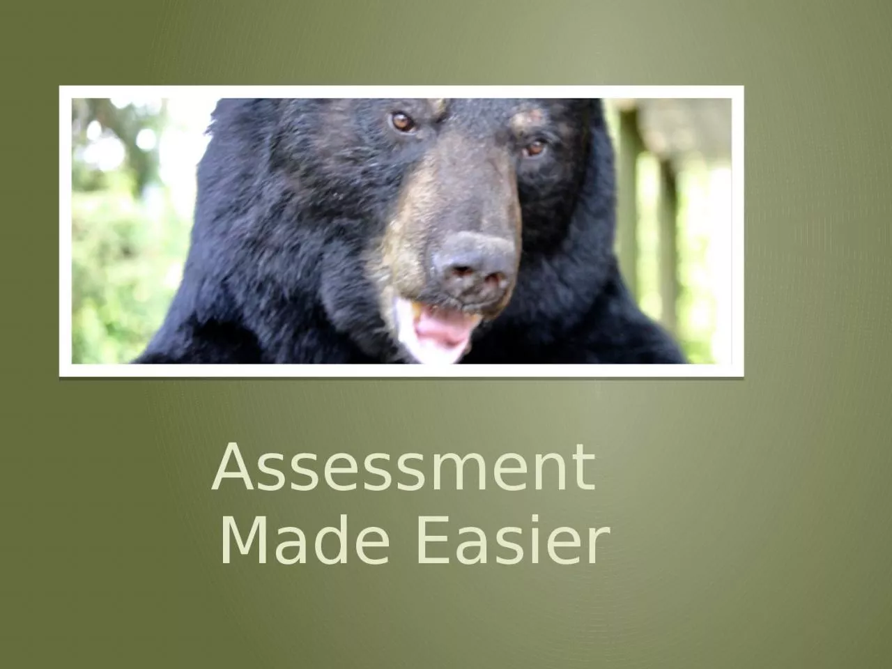 PPT-Assessment Made Easier Session Content