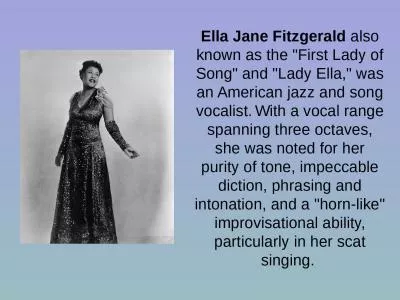 Ella Jane Fitzgerald   also