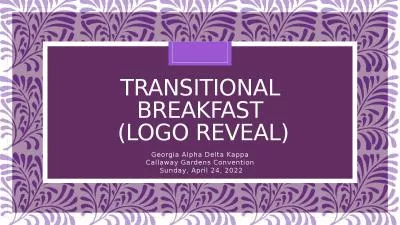 Transitional Breakfast  (logo reveal)