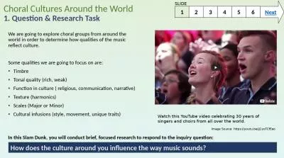 Choral Cultures Around the World