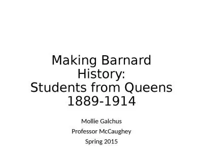 Making Barnard History: Students from Queens