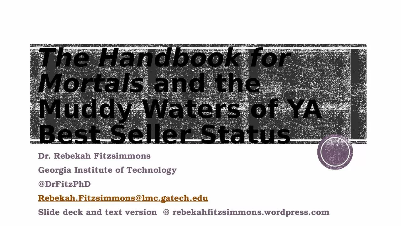 PPT-The Handbook for Mortals