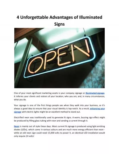 4 Unforgettable Advantages of Illuminated Signs - Iris Signs