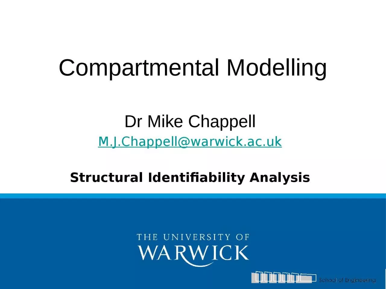 PPT-Compartmental Modelling Dr Mike Chappell