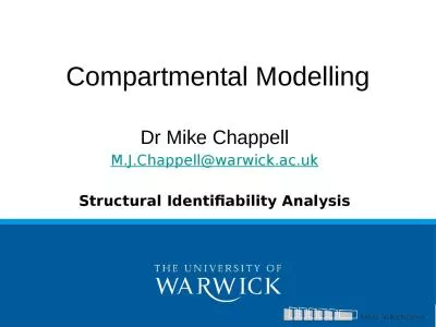 Compartmental Modelling Dr Mike Chappell